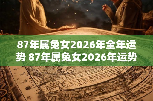 87年属兔女2026年全年运势 87年属兔女2026年运势如何