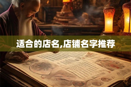 适合的店名,店铺名字推荐