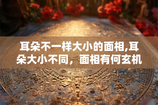 耳朵不一样大小的面相,耳朵大小不同，面相有何玄机？