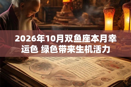 2026年10月双鱼座本月幸运色 绿色带来生机活力