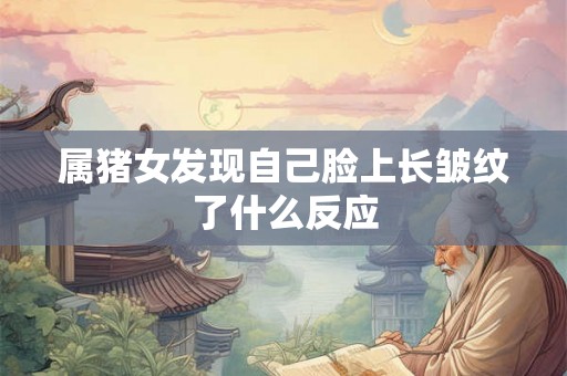 属猪女发现自己脸上长皱纹了什么反应