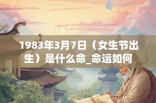 1983年3月7日（女生节出生）是什么命_命运如何