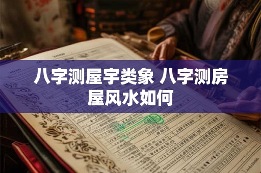八字测屋宇类象 八字测房屋风水如何
