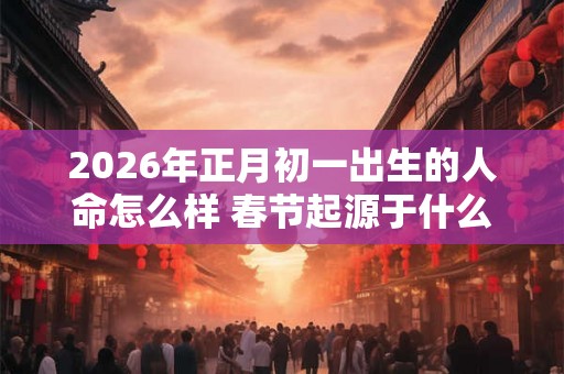 2026年正月初一出生的人命怎么样 春节起源于什么朝代