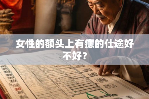 女性的额头上有痣的仕途好不好？