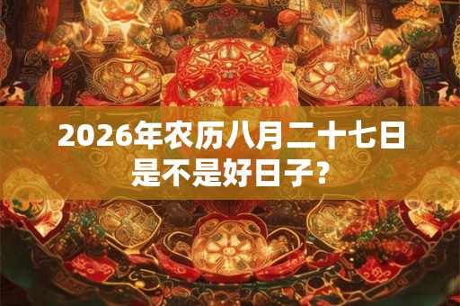 2026年农历八月二十七日是不是好日子？