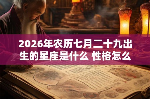 2026年农历七月二十九出生的星座是什么 性格怎么样 2026年农历七月二十九出生的星座是什么 性格怎么样