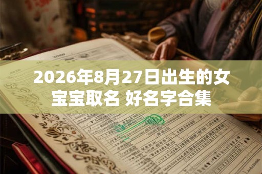 2026年8月27日出生的女宝宝取名 好名字合集