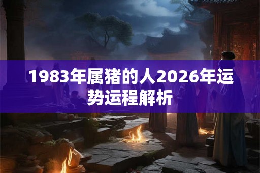 1983年属猪的人2026年运势运程解析