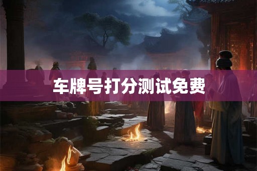 车牌号打分测试免费