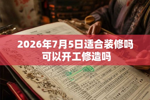 2026年7月5日适合装修吗 可以开工修造吗