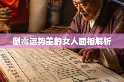 倒霉运势差的女人面相解析