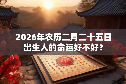 2026年农历二月二十五日出生人的命运好不好？