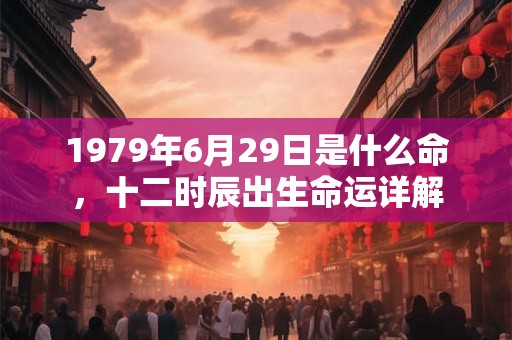 1979年6月29日是什么命,十二时辰出生命运详解 1979年6月29日是什么命,十二时辰出生命运详解