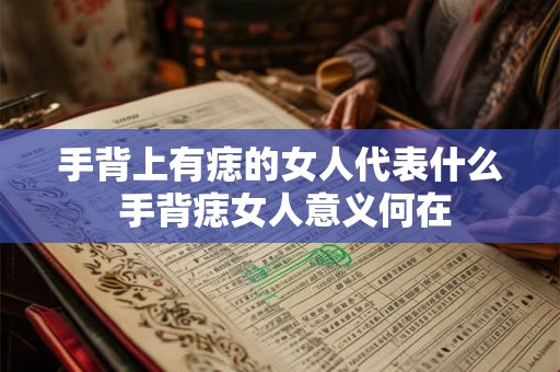手背上有痣的女人代表什么 手背痣女人意义何在