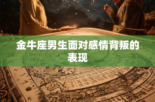 金牛座男生面对感情背叛的表现 金牛座男生面对感情背叛的表现