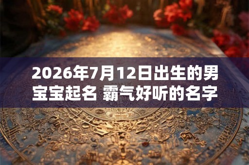 2026年7月12日出生的男宝宝起名 霸气好听的名字