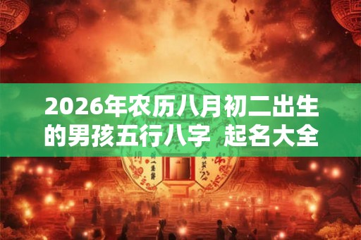 2026年农历八月初二出生的男孩五行八字 起名大全 2026年农历八月初二出生的男孩五行八字 起名大全