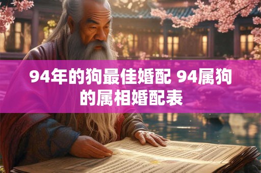 94年的狗最佳婚配 94属狗的属相婚配表
