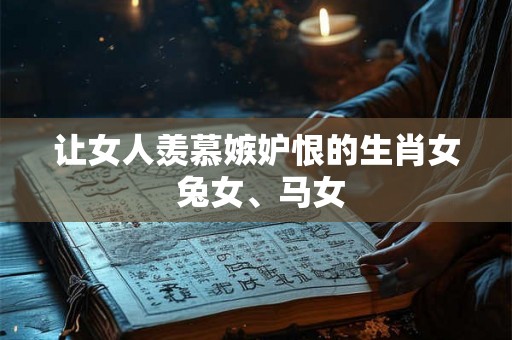 让女人羡慕嫉妒恨的生肖女 兔女、马女