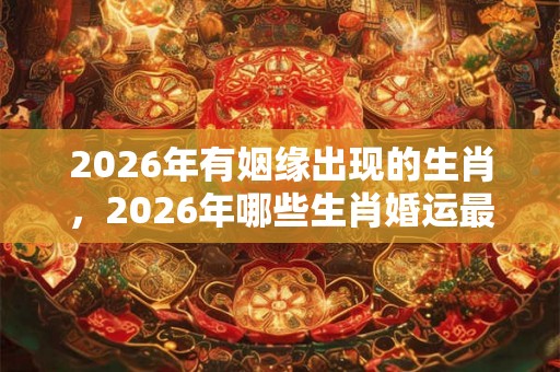 2026年有姻缘出现的生肖，2026年哪些生肖婚运最旺？