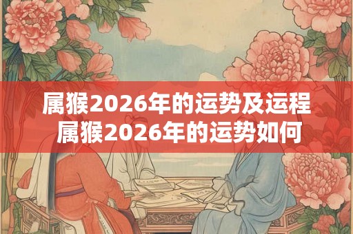属猴2026年的运势及运程 属猴2026年的运势如何 属猴2026年的运势及运程 属猴2026年的运势如何