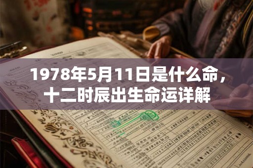 1978年5月11日是什么命，十二时辰出生命运详解