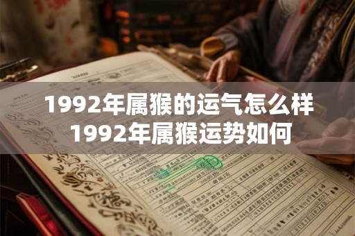 1992年属猴的运气怎么样 1992年属猴运势如何