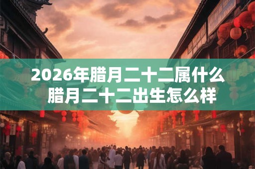 2026年腊月二十二属什么  腊月二十二出生怎么样