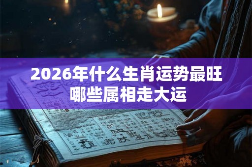 2026年什么生肖运势最旺 哪些属相走大运
