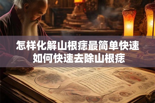 怎样化解山根痣最简单快速 如何快速去除山根痣