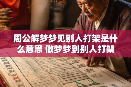 周公解梦梦见别人打架是什么意思 做梦梦到别人打架好不好
