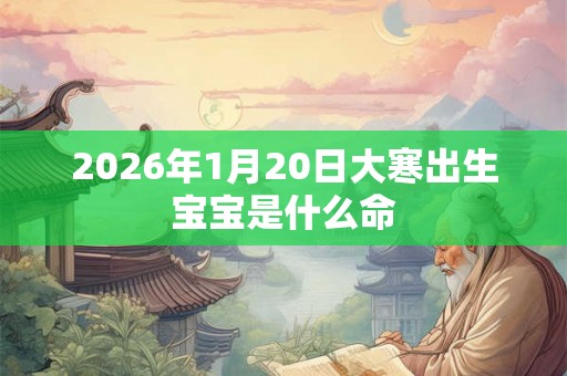 2026年1月20日大寒出生宝宝是什么命