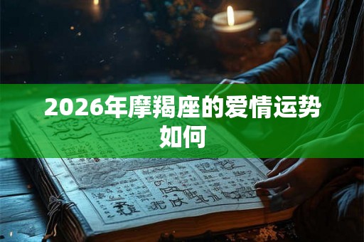 2026年摩羯座的爱情运势如何