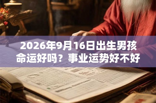 2026年9月16日出生男孩命运好吗？事业运势好不好？