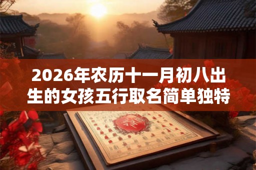 2026年农历十一月初八出生的女孩五行取名简单独特的名字