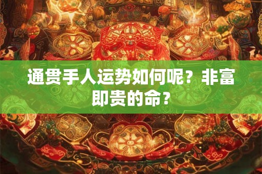 通贯手人运势如何呢?非富即贵的命? 通贯手人运势如何呢?非富即贵的命?
