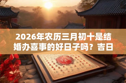 2026年农历三月初十是结婚办喜事的好日子吗？吉日怎么看？