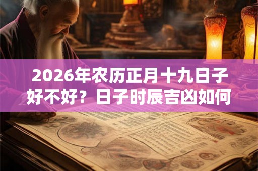 2026年农历正月十九日子好不好?日子时辰吉凶如何? 2026年农历正月十九日子好不好?日子时辰吉凶如何?