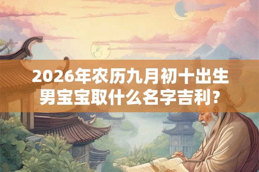 2026年农历九月初十出生男宝宝取什么名字吉利？