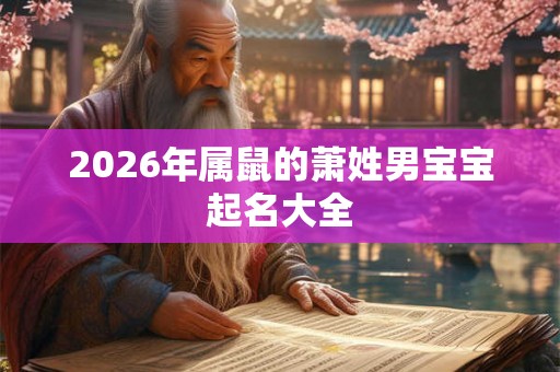 2026年属鼠的萧姓男宝宝起名大全 2026年属鼠的萧姓男宝宝起名大全