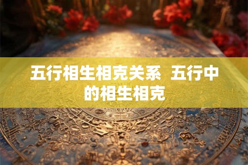 五行相生相克关系  五行中的相生相克