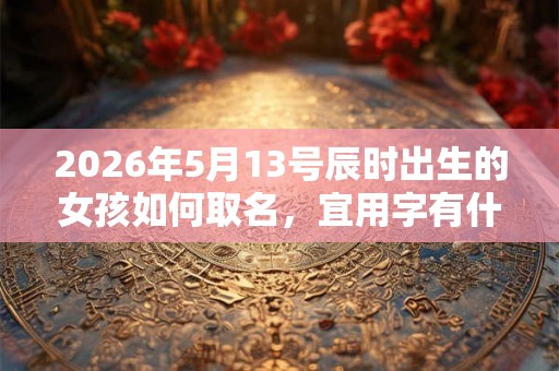 2026年5月13号辰时出生的女孩如何取名，宜用字有什么