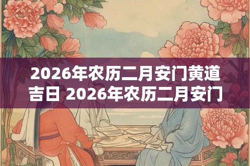 2026年农历二月安门黄道吉日 2026年农历二月安门吉日查询