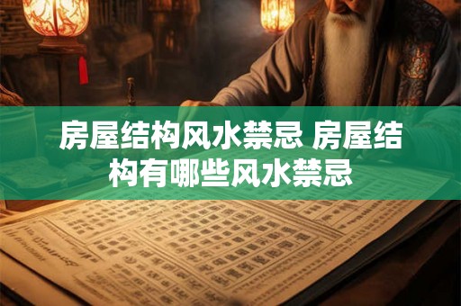 房屋结构风水禁忌 房屋结构有哪些风水禁忌