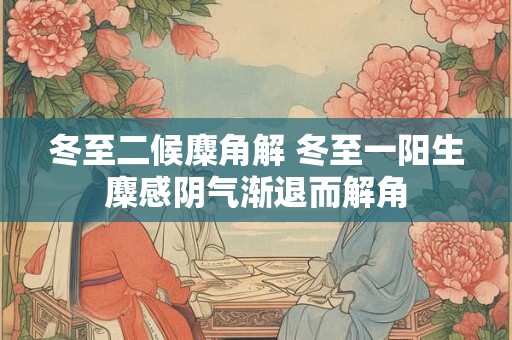 冬至二候麋角解 冬至一阳生麋感阴气渐退而解角