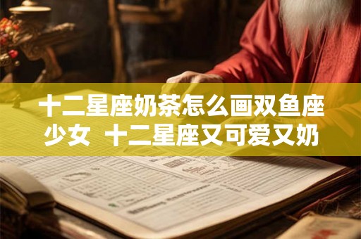 十二星座奶茶怎么画双鱼座少女  十二星座又可爱又奶茶的画法