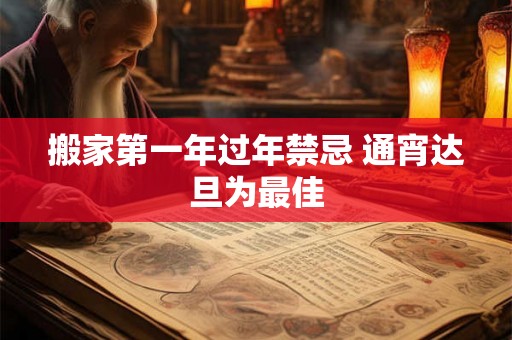 搬家第一年过年禁忌 通宵达旦为最佳