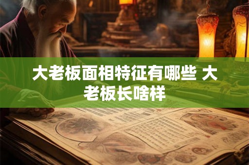 大老板面相特征有哪些 大老板长啥样 大老板面相特征有哪些 大老板长啥样