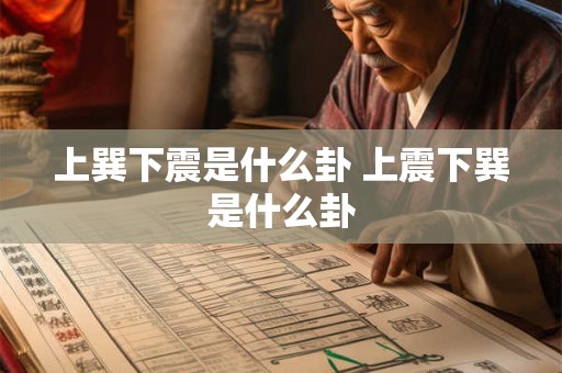 上巽下震是什么卦 上震下巽是什么卦